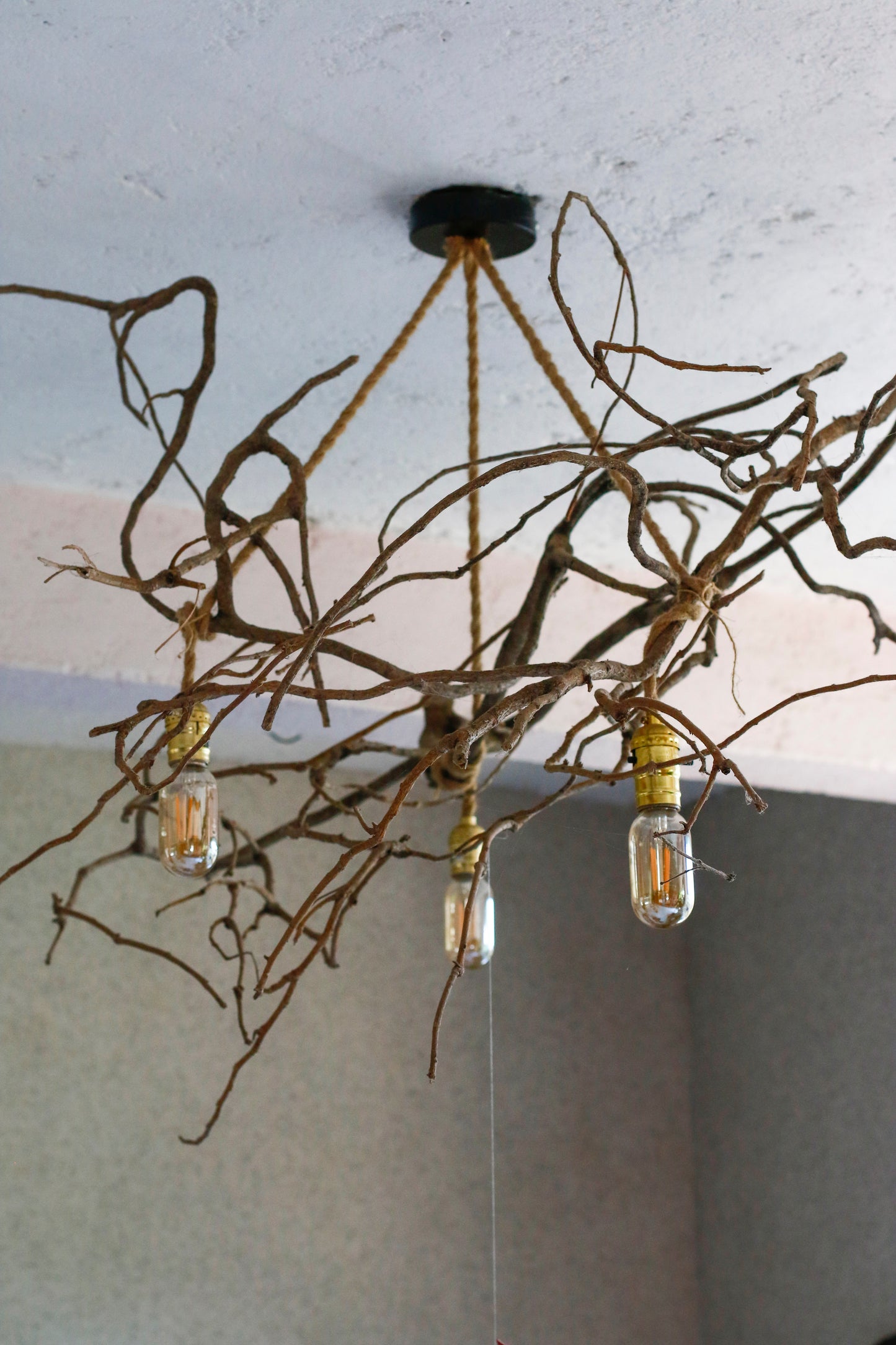 Candelabro de Madera de Hiedra Natural
