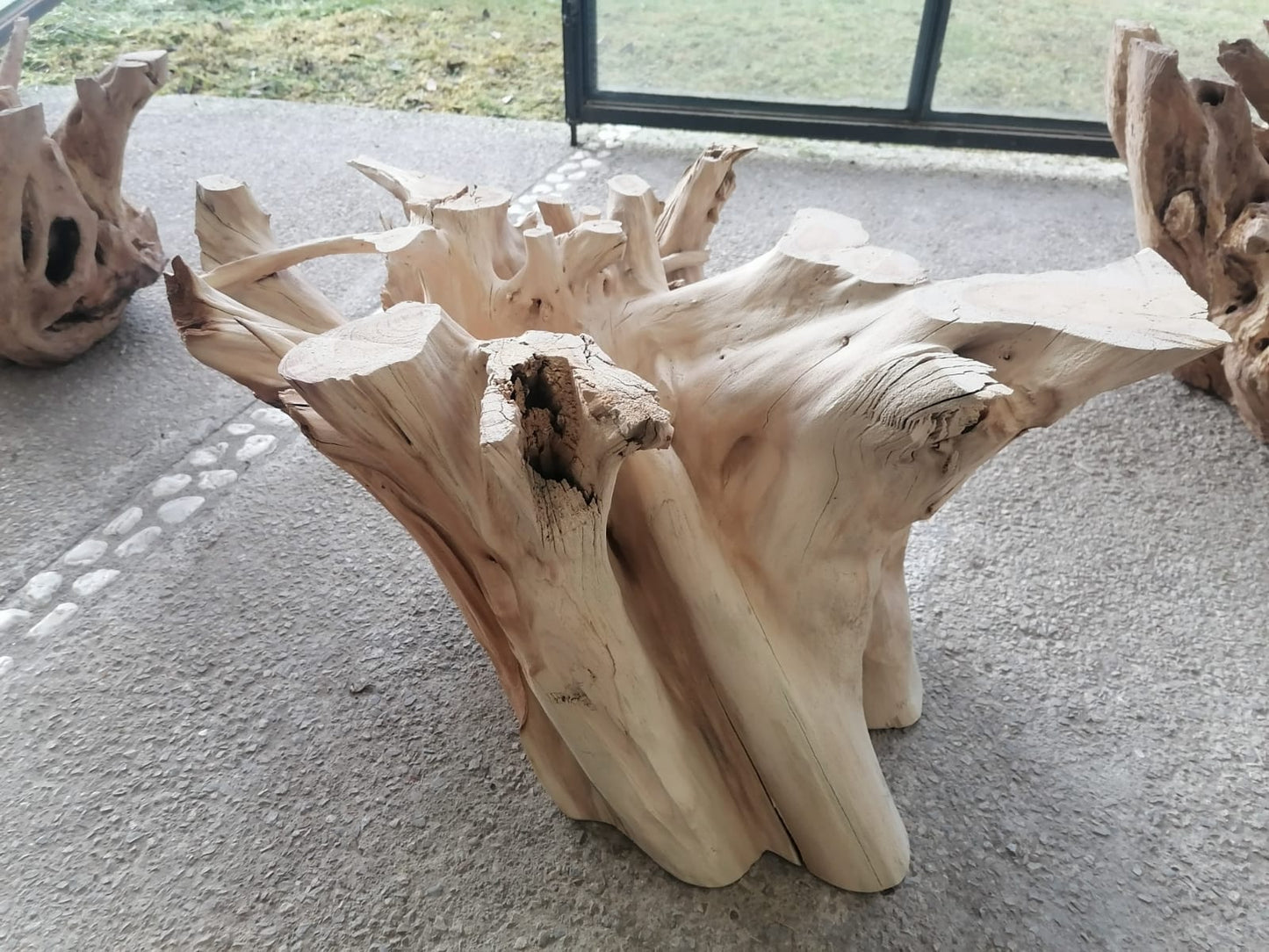 Mesa Tronco Raíz de Madera - Mesa de Centro
