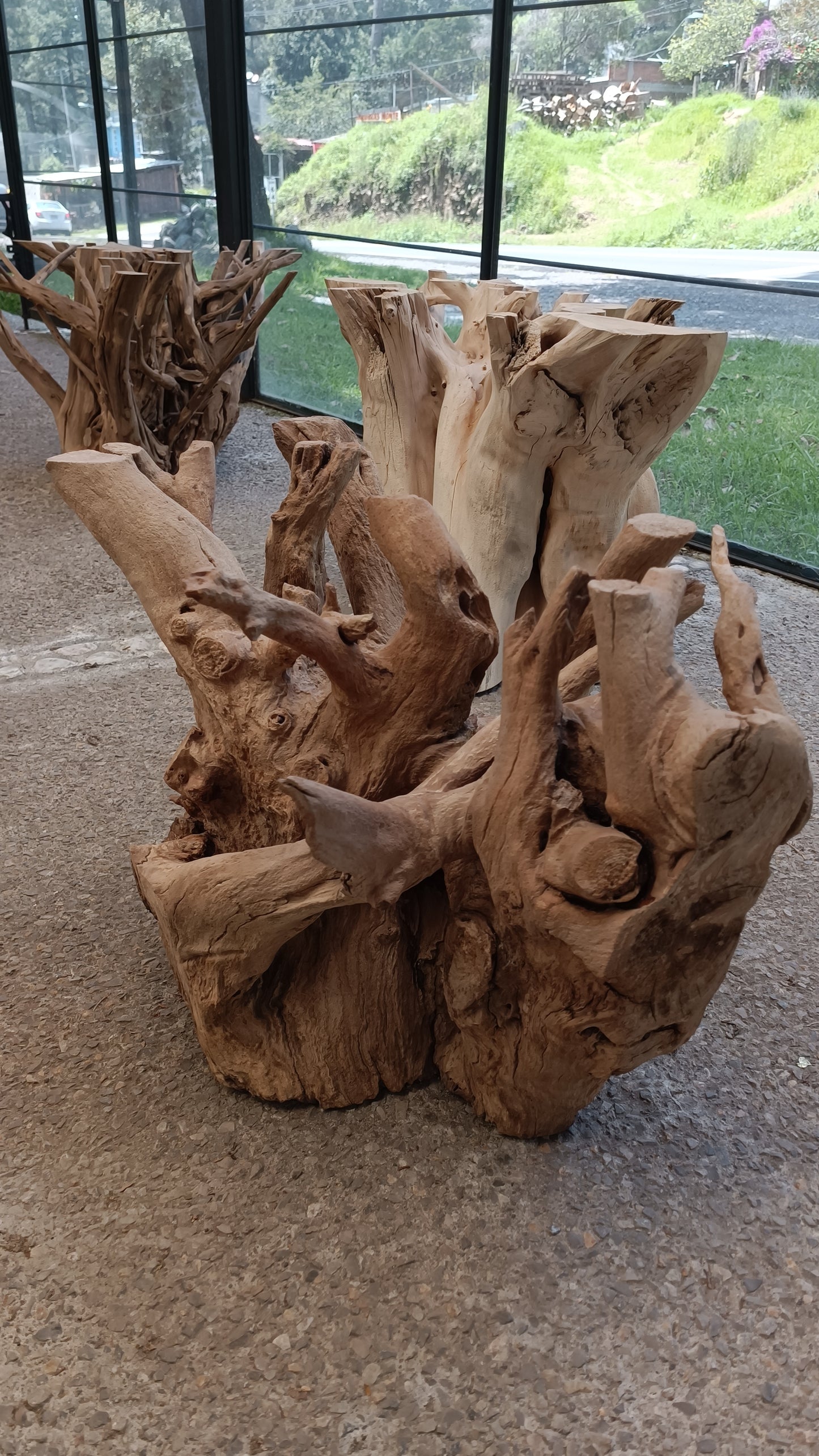 Mesa Tronco Raíz de Madera - Mesa de Centro