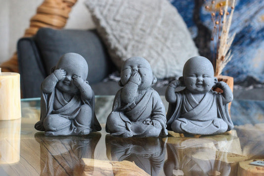 Trio de Budas Bebés - No Hablo, No Veo, No Oigo