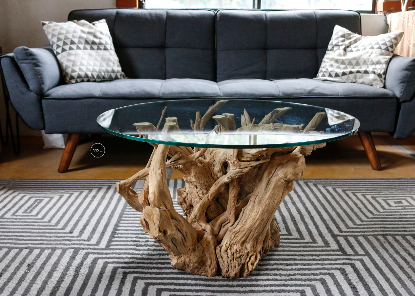 Mesa Tronco Raíz de Madera - Mesa de Centro